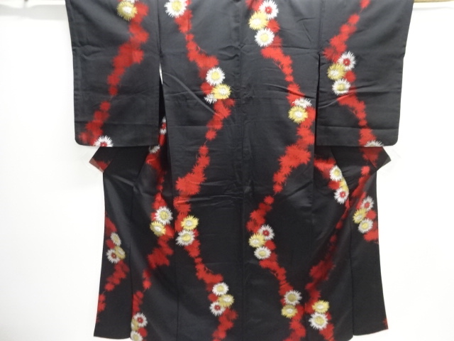 JAPANESE KIMONO / ANTIQUE TAISHO ROMANTIC LARCH PATTERN WOVEN KIMONO /